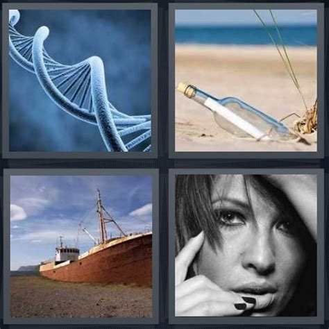 4 Pics 1 Word Answers for DNA, Bottle, .